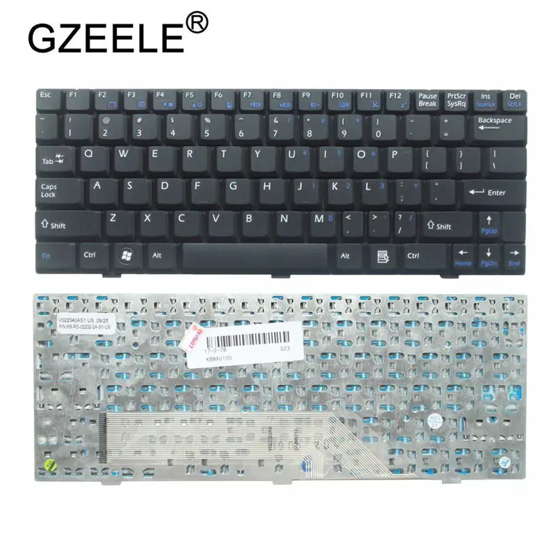 GZEELE США клавиатура для ноутбука MSI U100 U100X N011 U160 U123 U90 U135 U165 MS-N011 U130 английский Заменить Клавиатура ноутбука