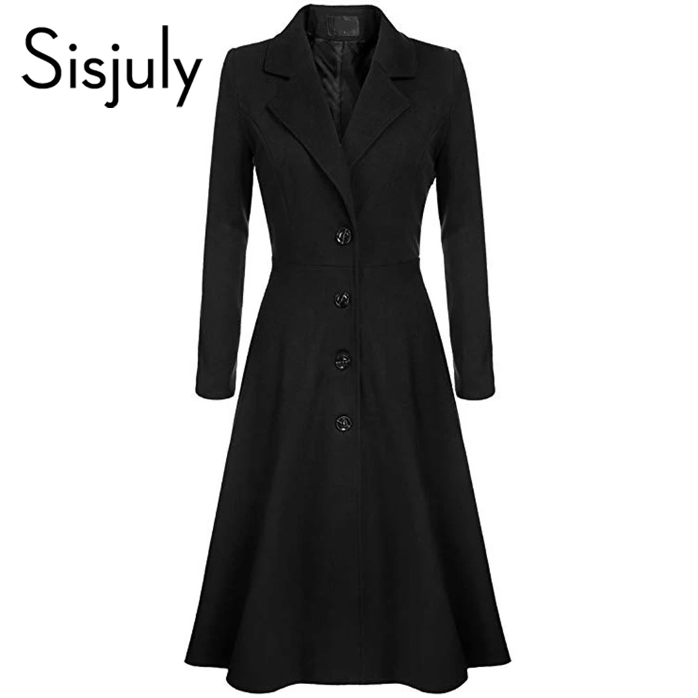 Buy Sisjuly Vintage Long Trench Coats Women Autumn