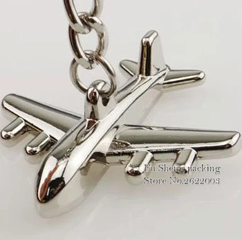 

Mini Airplane Model Key Chain Metal Men's keys Accesorias Pendant Key Ring Aircraft Gifts Jewery Keychain 100pcs/lot