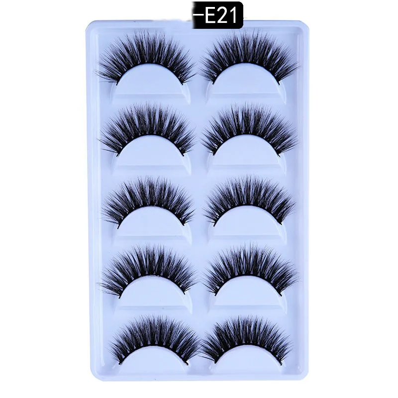 5 Pairs Mink Eyelashes New 3D Mink Lashes Thick HandMade Full Strip Fake Lashes Make up Eye lashe False Eyelashes Makeup