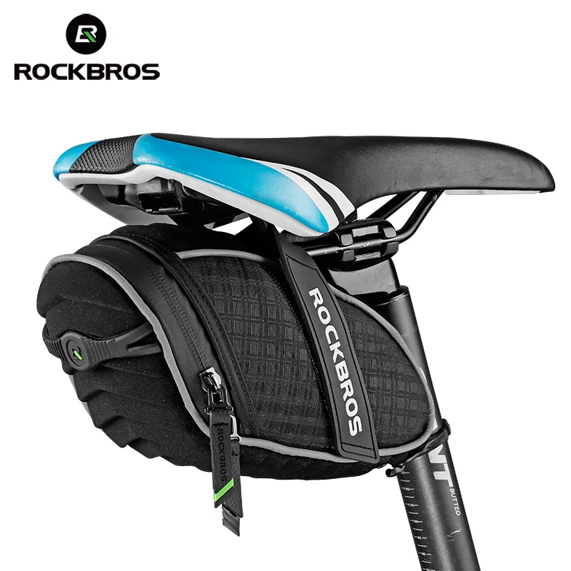 Sale ROCKBROS Cycling Rear Seatpost Bag 3D Shell Rainproof Saddle bag Reflective Bike Bag Shockproof Bicycle Bag MTB Bike Accessories 2