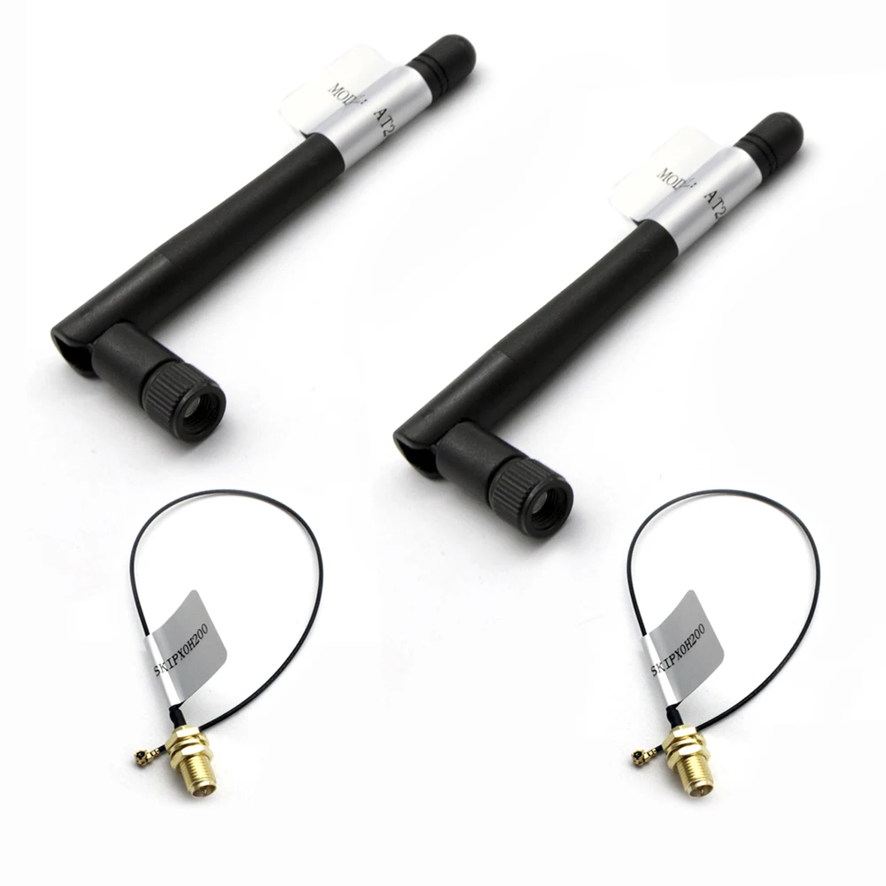 Dlenp 2PCS 2.4GHz Antennas Wifi Antenna 3dB RP SMA Male Wireless Router