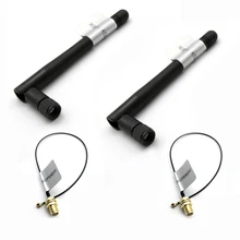 Dlenp 4PCS 2.4GHz Antennas Wifi Antenna 3dB RP-SMA Male Wireless Router Pigtail Cable IPX to RP-SMA Jack Male Pin Extension Cord