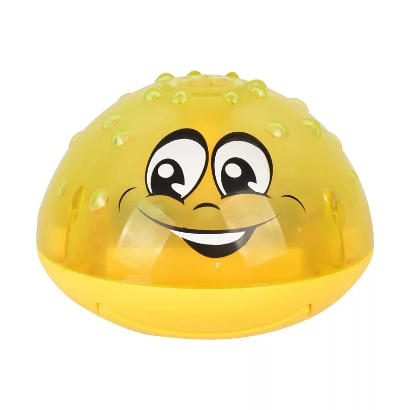 Yellow Ball Забавные детские Игрушки для ванны, Электрический индукционный разбрызгиватель, шар с светильник, Музыкальный детский водный мяч, игрушки для купания, подарки для детей - Цвет: Yellow Ball