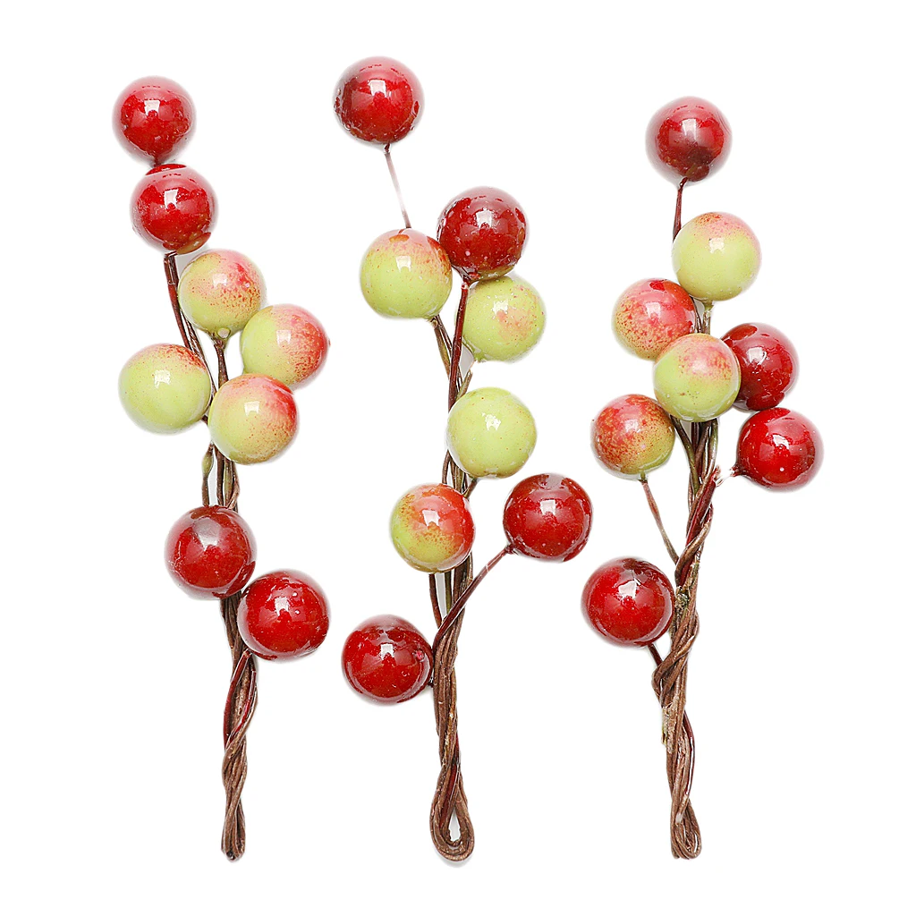 3pcs Fashion Berry Holly Hairpins Bridal Bridesmaid Hair Sticks Wedding Party Hair Decorations Photo Prop