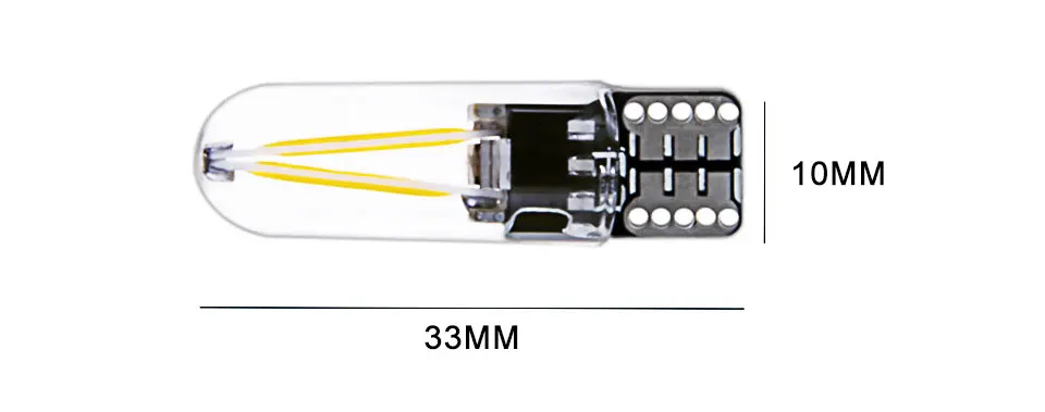 1Pcs T10 W5W led Bulb T10 LED drl Car interior light SMD 194 168 COB Glass Auto Filament Lamp 12V red White Yellow Crystal Blue (6)
