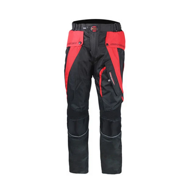 Мото rcycle водонепроницаемые брюки мужские рыцарские гонки мото rbike брюки мото Мото Кросс брюки с CE протектор HP09 Экстра большой - Цвет: black red