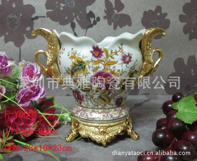 

European vases home furnishings ceramics fruit plates ornaments Rome flavor