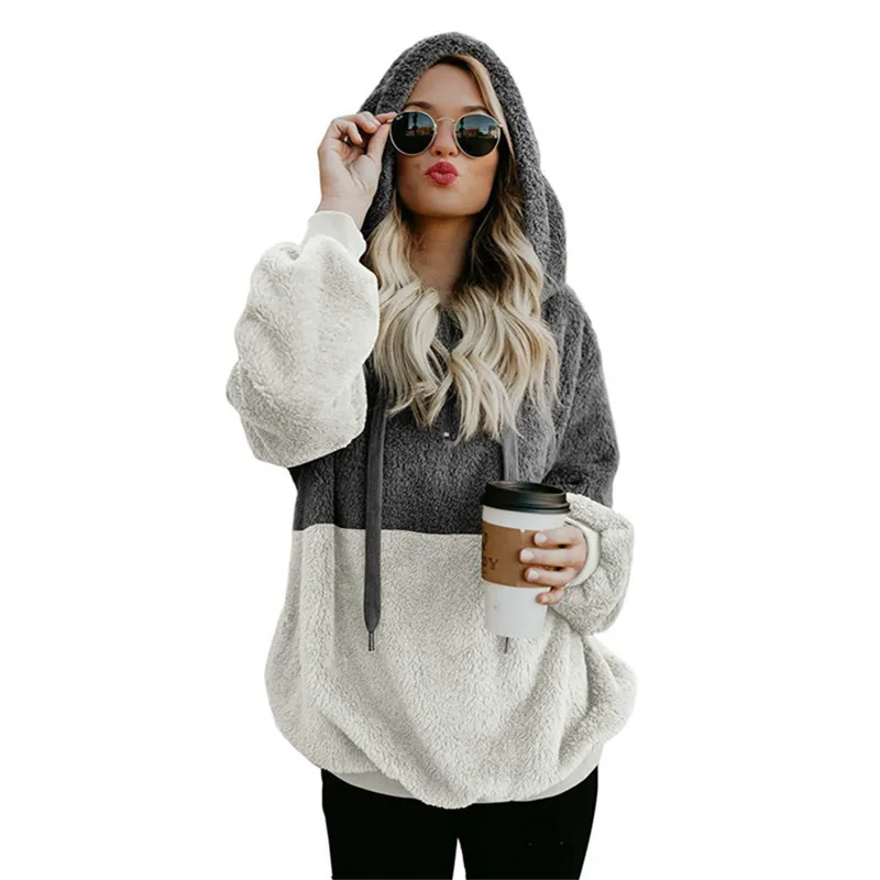 New Plush Warm Hoodie Women Long Sleeve Autumn Winter Keep