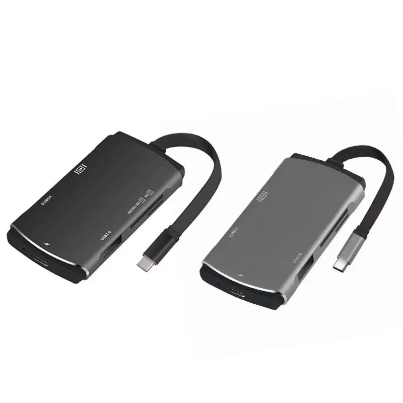 

YC207 USB C Hub Type C to USB3.0 HDMI PD Card Reader Adapter for MacBook