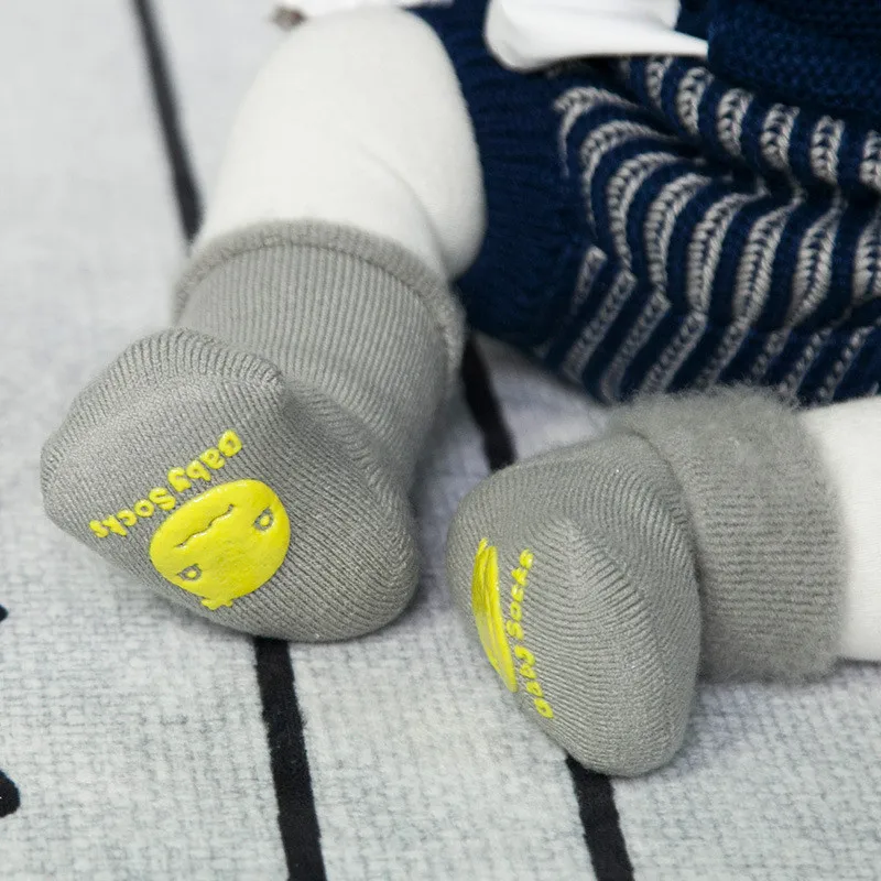 Зимние толстые махровые носки детские теплые хлопковые милые носки для новорожденных мальчиков и девочек аксессуары для малышей