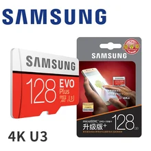 Карта памяти SAMSUNG Micro SD 32 Гб 64 Гб 128 ГБ 256 ГБ SDHC SDXC класс EVO+ класс 10 C10 UHS TF SD карты транс флэш Microsd