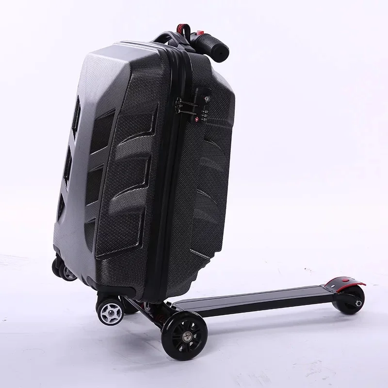Travel Luggage 21 inches Fashion Boy Scooter Suitcase Men Trolley Case Extrusion Students Backpack Business Travel Luggage Boarding Box