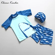 Детский купальный костюм для мальчиков, купальный костюм с рисунком динозавра и акулы, детский купальный костюм с защитой от УФ-лучей, детский купальный костюм