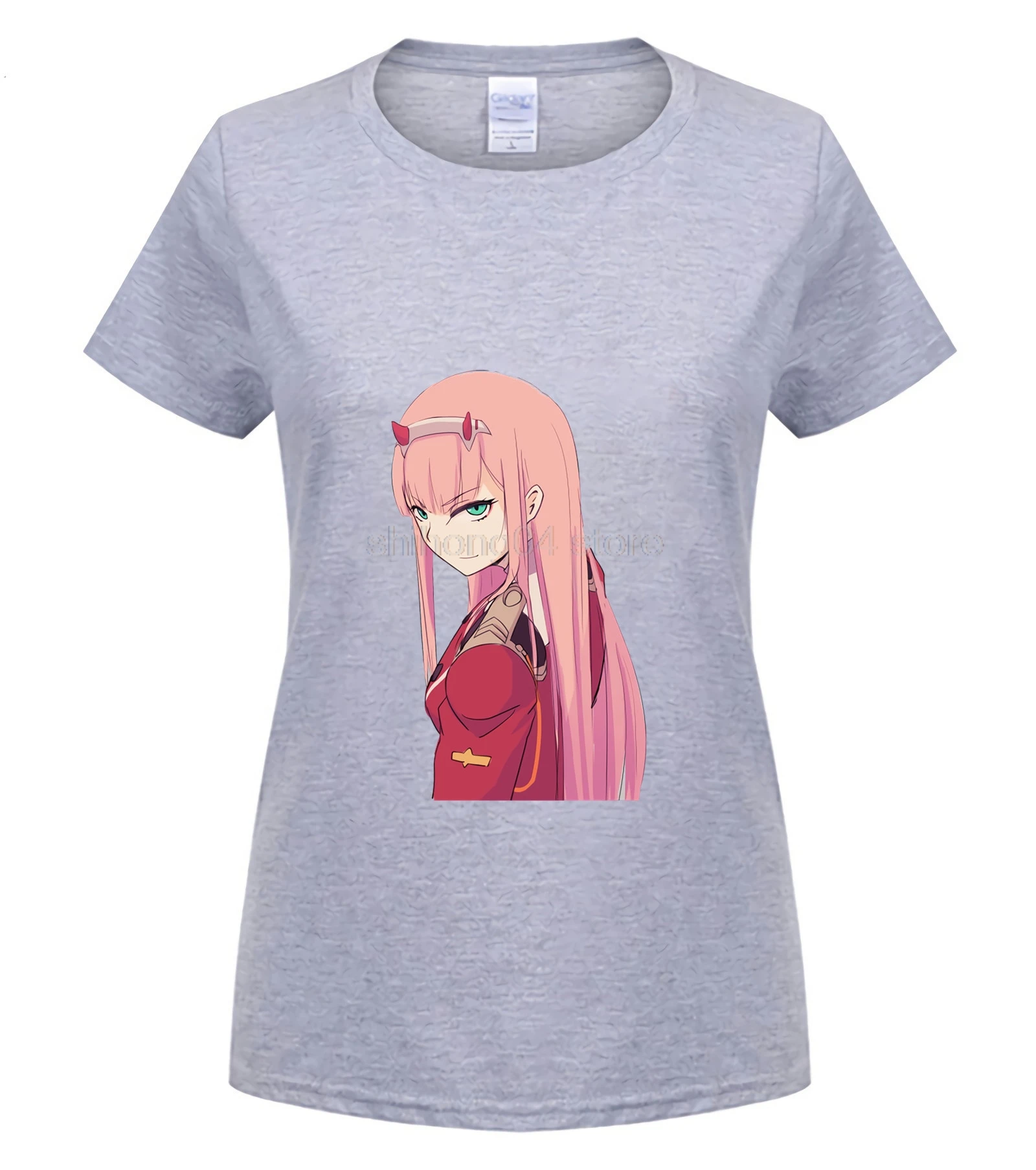 Уличная Zero Two Strelitzia Darling in the Franxx черная футболка для взрослых с короткими рукавами