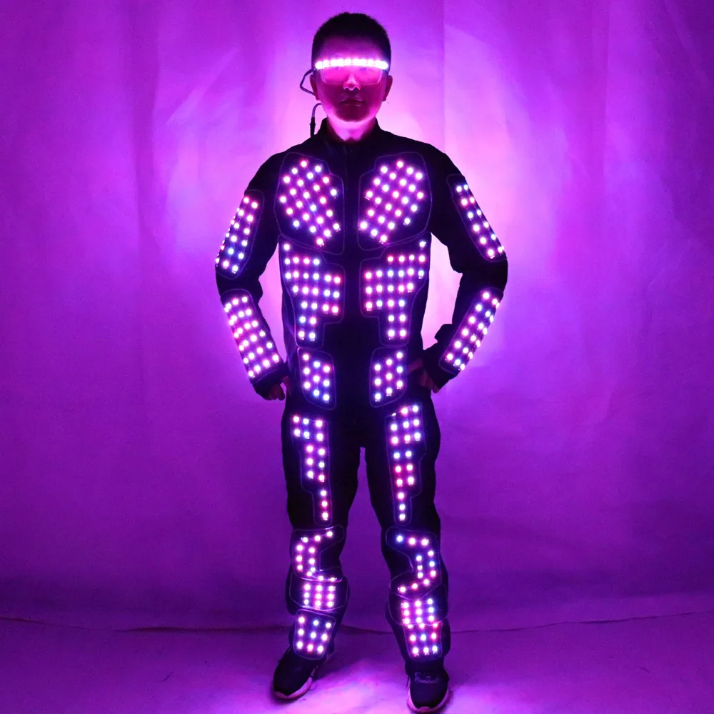 

New arrived LED Robot Costume/ LED Dance Performance / Luminous Clothing /LED Suits For Men Women DJ Show Light Clothing