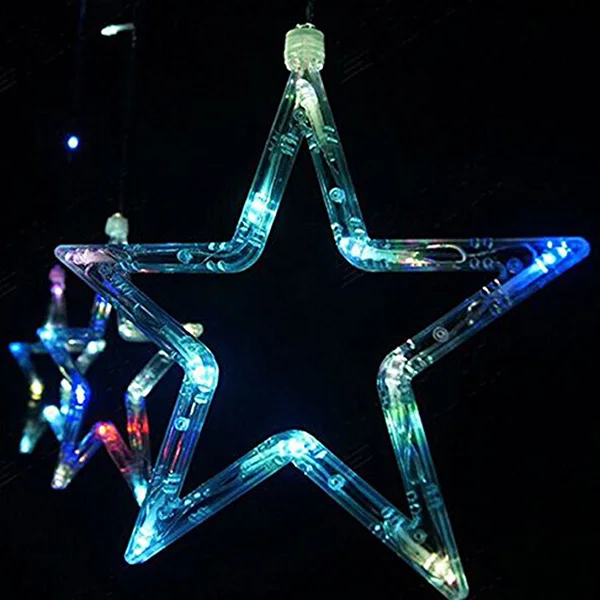 ФОТО AC 220V 10W 168-LED Star String Lights with EU-plug for Garden / Room / Holiday / Christmas Decoration New Year