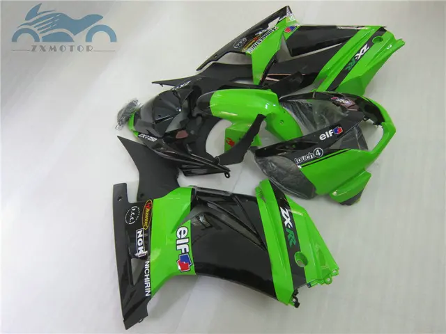 Kits de carenagem personalizados para kawasaki ninja 250 1994-2007 zx 250r abs conjunto de carenagens de motocicleta esportiva ex250 08-14 verde e preta 2
