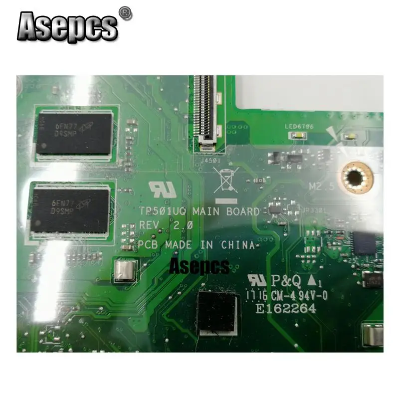 Asepcs TP501UB материнская плата для ноутбука ASUS TP501UB TP501UQ TP501UA TP501U TP501 Тесты оригинальная материнская плата 4 грамма I7-6500U GT940M