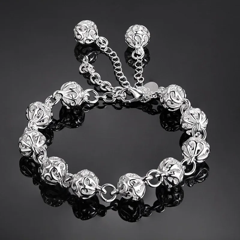 

wholesale Beautiful bracelet noble top pretty fashion Wedding Party Silver cute fox lady nice Ball women bracelet jewelry LH014