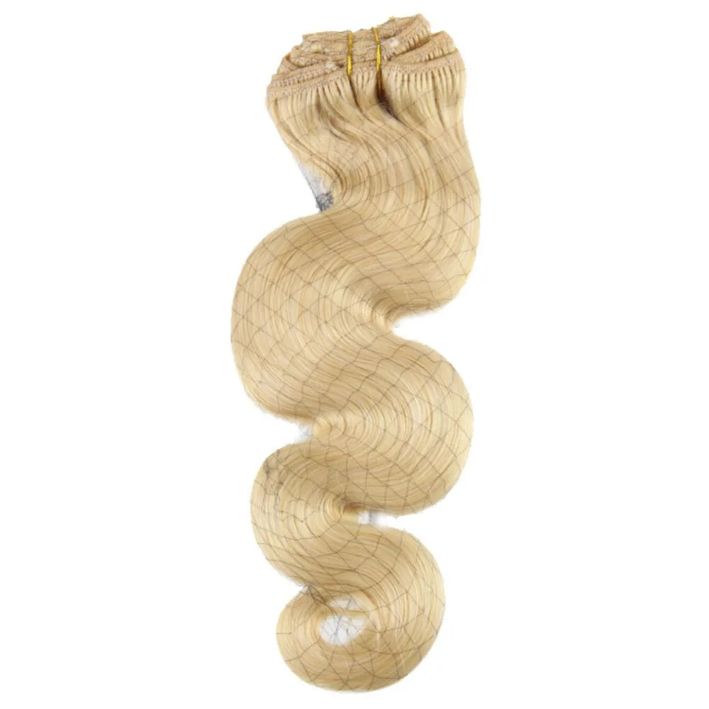 

Moresoo Body Wave Bleach Blonde#613 Clip in Real Remy Human Hair Extension Brazilian Hair Clip in Extension Full Head