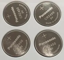 4PCS/LOT New Original Panasonic CR2450 CR 2450 3V Lithium Button Cell Battery Coin Batteries For Watches,clocks,hearing aids