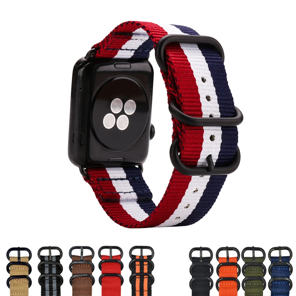

Nylon Band Strap Watchband for Apple Watch Band Series 3/2/1 Sport Bracelet 42 mm 38 mm For iwatch Band