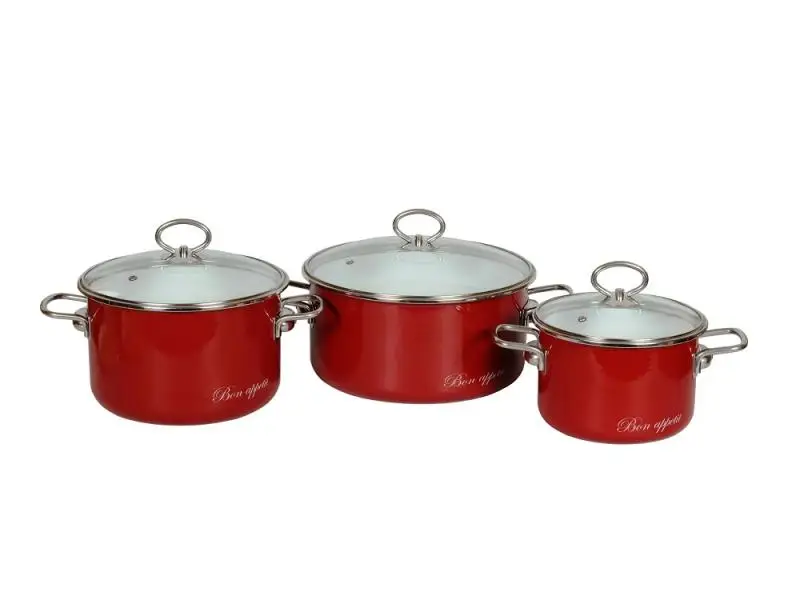 Набор посуды VITROSS, Bon Appetit, 03, вишневый