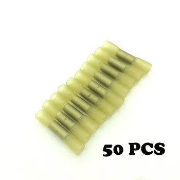 

50pcs BHT5 Insulated cold press terminal connector heat shrinkable connecting pipe, electric wire waterproof middle joint,