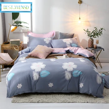 

BEST.WENSD Home Bedding 3/4PC Twin/Full/Queen/ Super King Size Duvet Bedspreads Sets Flat Sheets Bed Pillowcase Set With Zipper