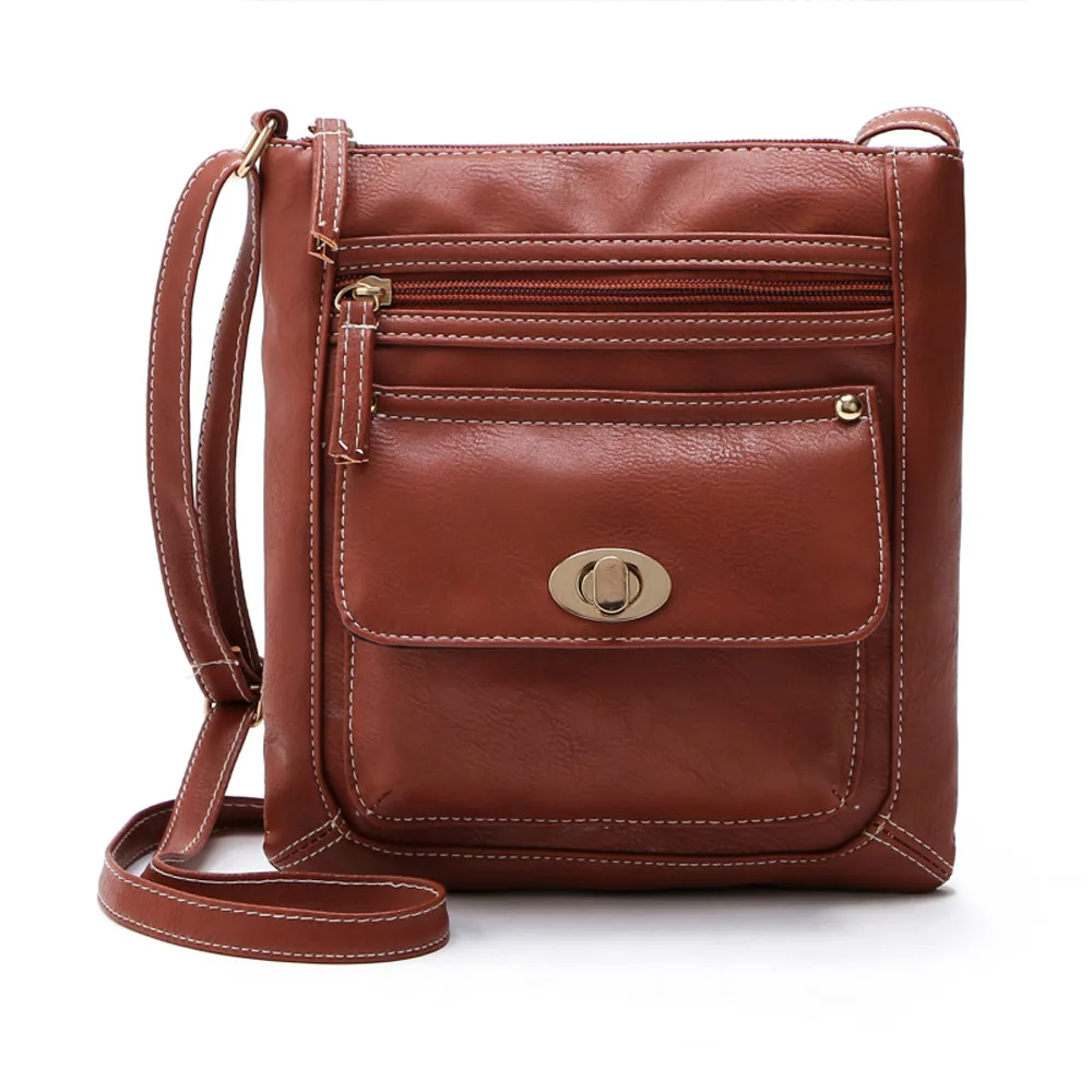 Женская кожаная сумка через плечо, Британская мода, простая маленькая квадратная сумка, переносная Повседневная сумка через плечо P2