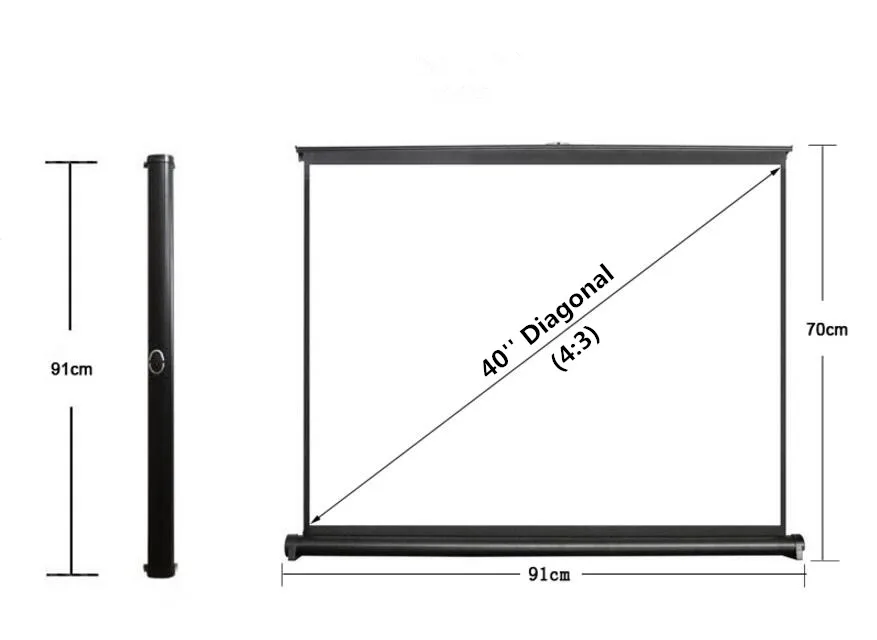 4" 4:3 настольный мини проекционный экран портативный проектор мобильный ж/Портативная сумка