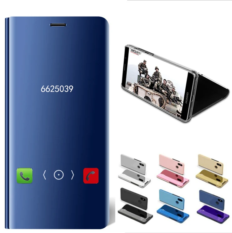 

Smart Flip Mirror Case For Xiaomi Redmi Note 5 6 Pro 4X 6A 5 Plus A1 A2 S2 8 SE Protective Case For MI Pocophone F1 Coque Capa