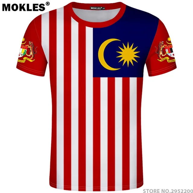 MALAYSIA t shirt diy free custom made name number mys t shirt nation