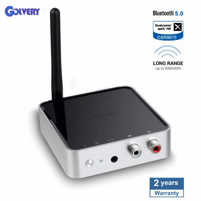 

Bluetooth 5.0 Long Range Transmitter Receiver 2 in 1 328ft Adapter 3.5mm AUX Adapter Support AptX HD & Low Latency Dual Stream