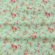 Скрапбукинг постельное белье из саржи ткань зеленый с цветочным рисунком хлопковая ткань Tecido швейный домашний текстиль лоскутное шитье см