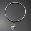 Pulseira Feminina 2017 Bangles 18 kinds of Bangle Hand/Bead/Leaf Pendant Bracelet 3mm Thickness Charm women Jewelry Pulsera 6