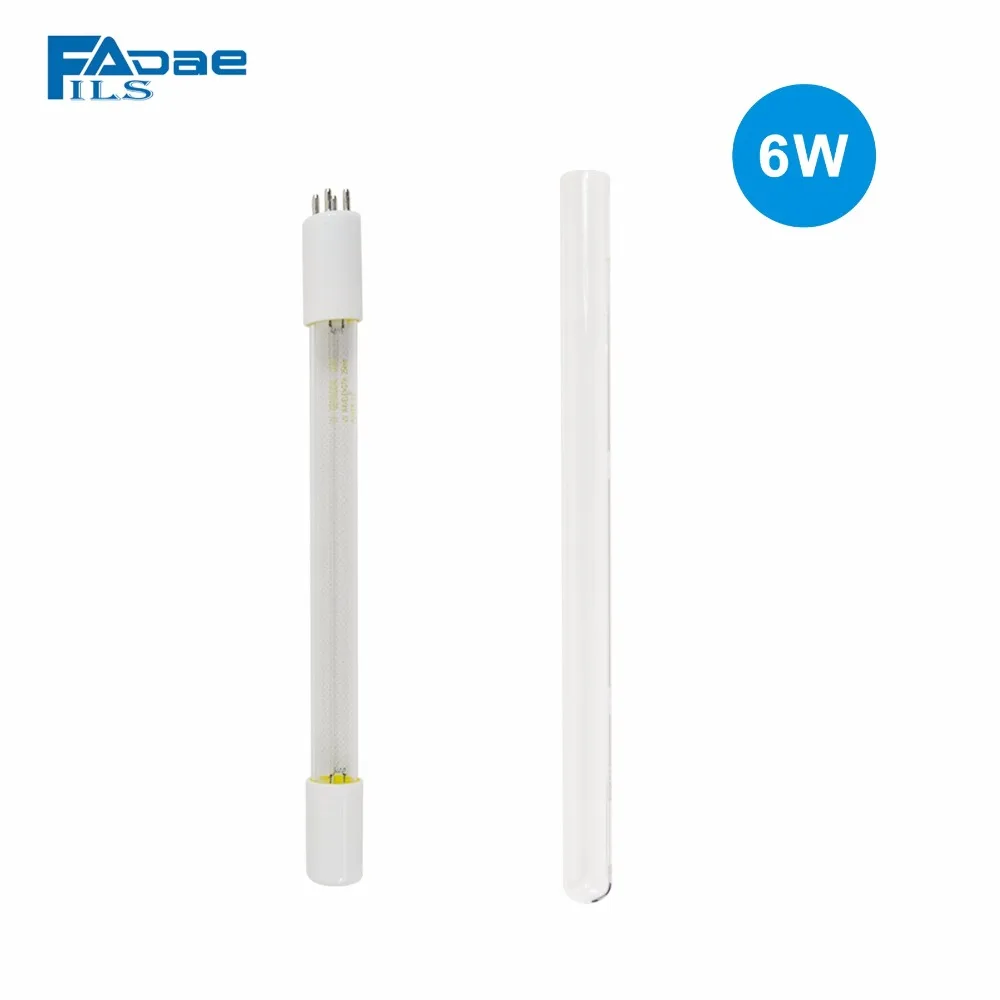 

6 Watt UV Replacement Bulb/Lamp and Quartz tube for Standard 6W UV Sterilizer (2 PACK)