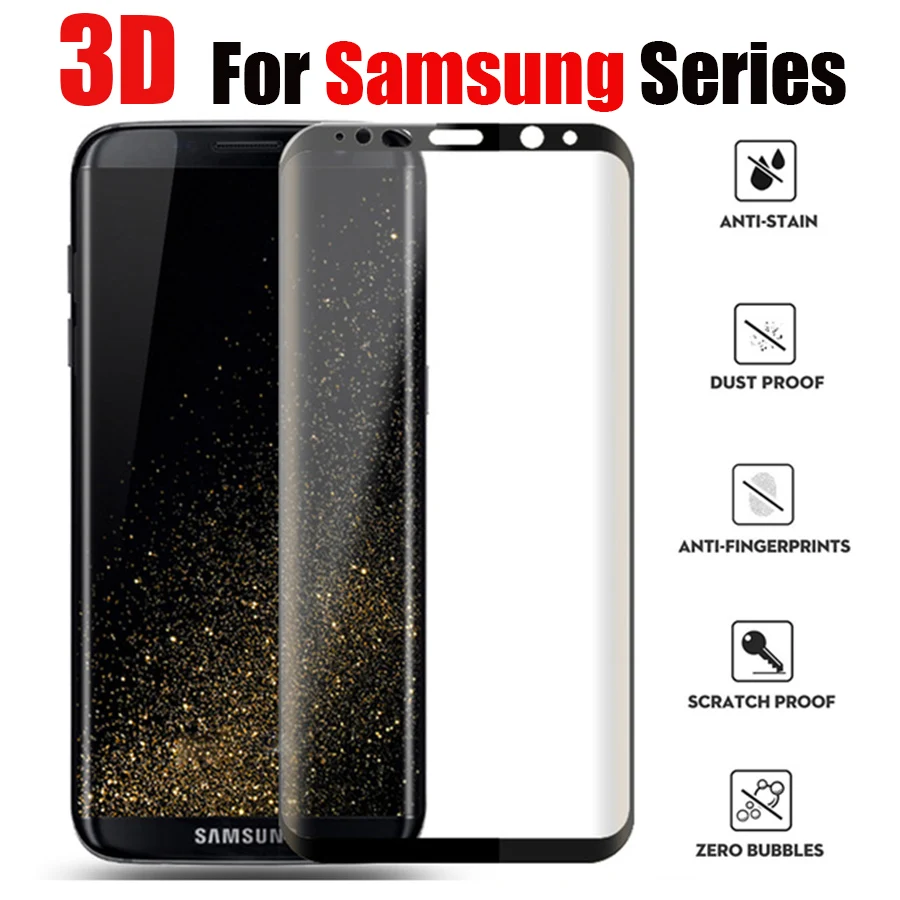 

For Samsung on glass protective tremp for Samsung s8 S9 S 8 7 Plus Tempered Glas S6 S7 edge S8plus S9Plus Screen Protector Film