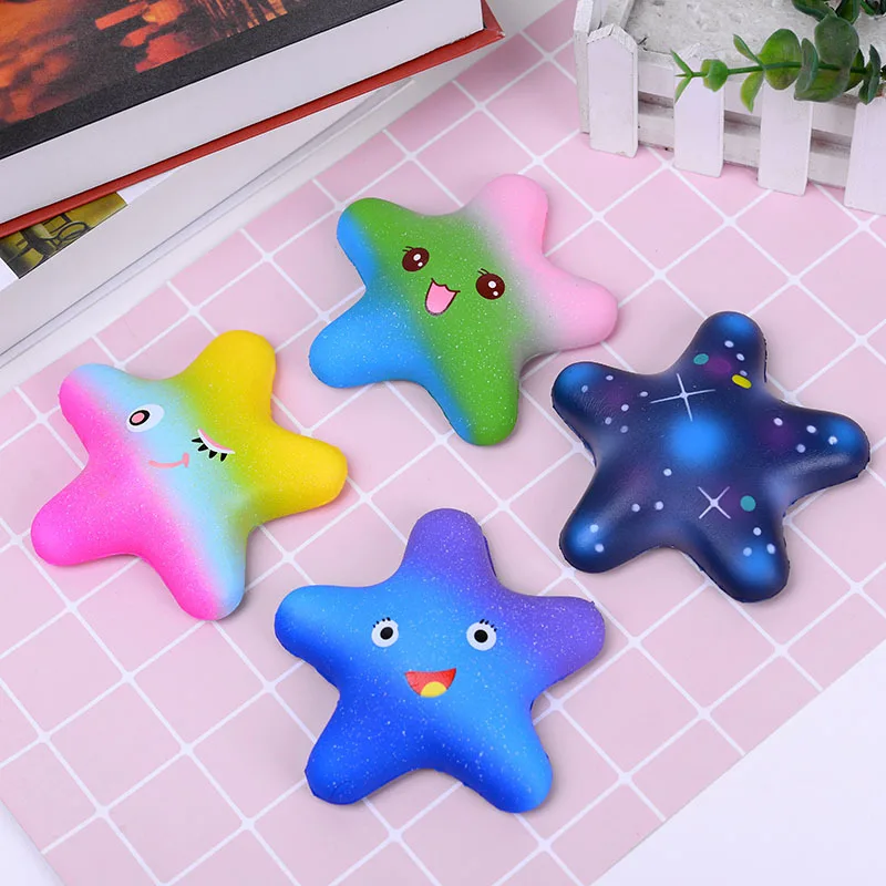 

New Squishy Slow Rebound Squeeze Anti-pressure PU Children's Decompression Toy Imitation Resin Starfish To Release Pressure