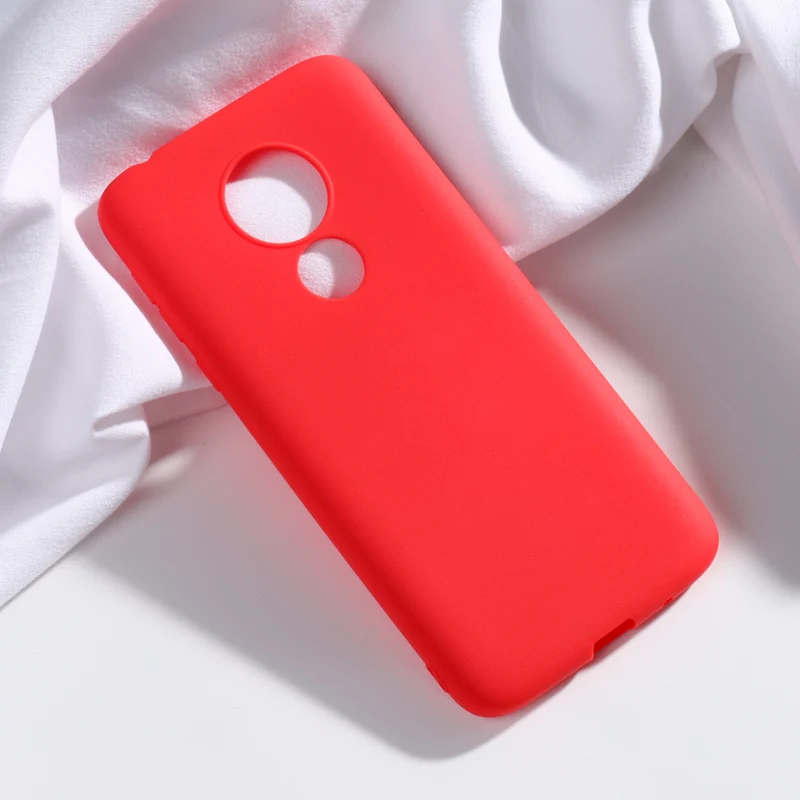Чехлы для Motorola Moto G7 Plus мягкий силиконовый чехол карамельного цвета на заднюю