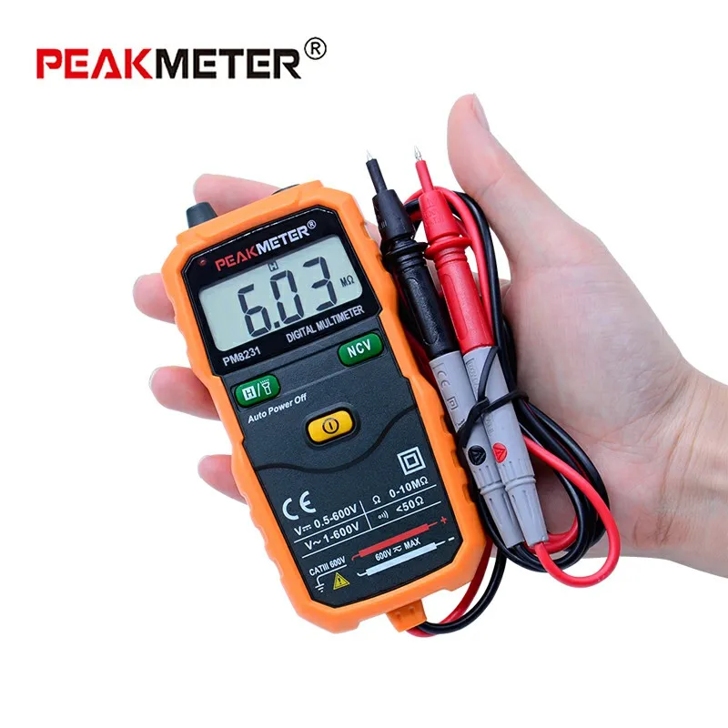 Мультиметр NCV PEAKMETER PM8231 интеллектуальный цифровой портативный мультиметр с