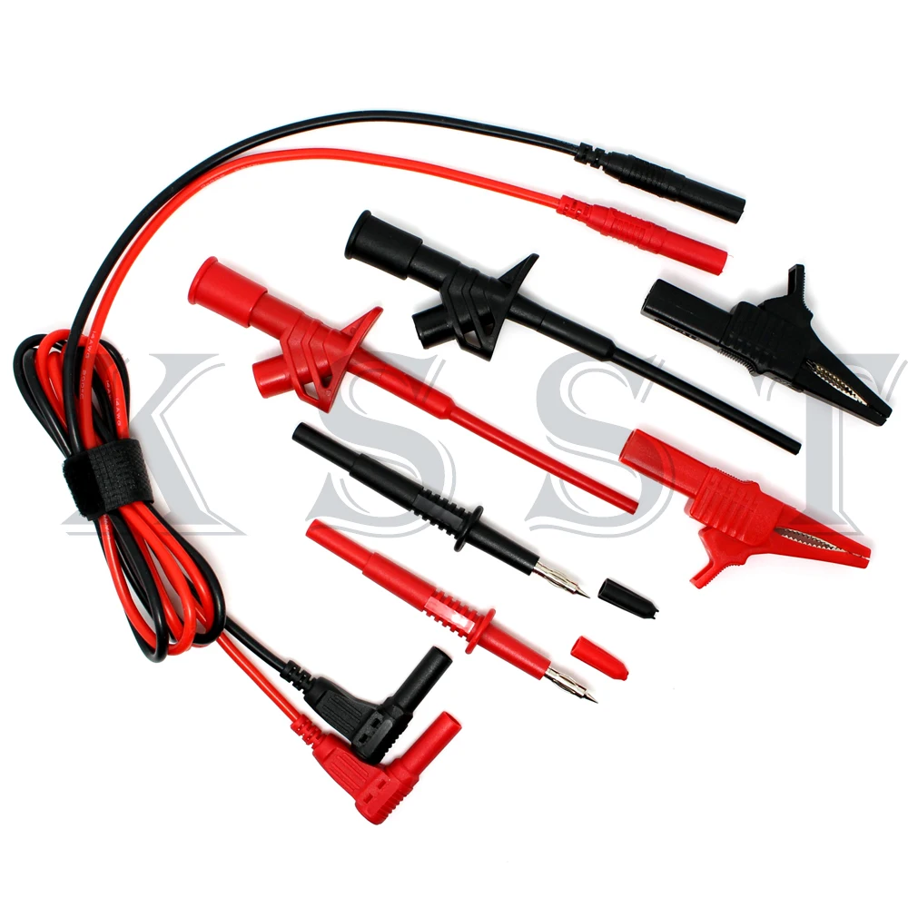 

DMM140 New Multimeter lead wire kit Automobile maintenance test probe crocodile test clip test leads Red Black