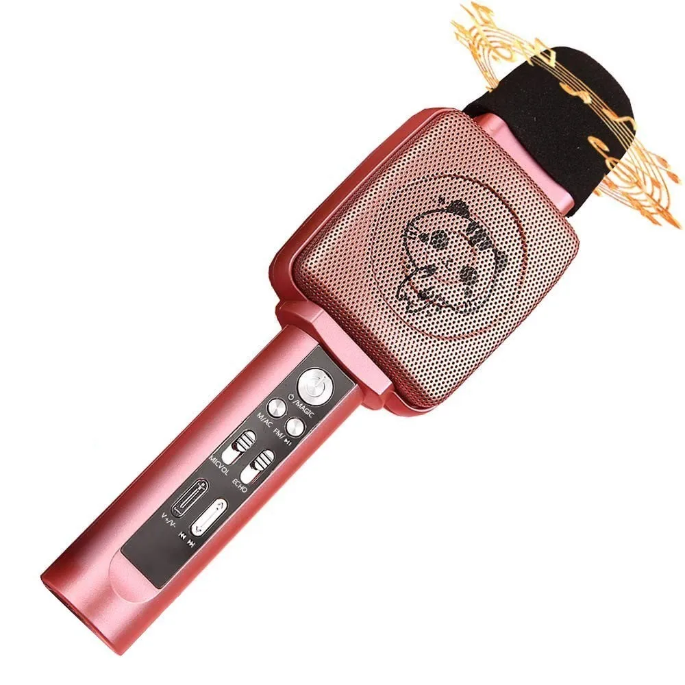 

Rose Lovely Cute Bluetooth Microphone Speaker For Children Echo Play Wireless Song Magic Sound Music Recorder Mic Kids'Top Gift