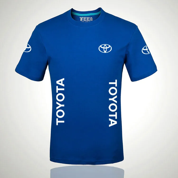New brand t shirt women and men Fashion Toyota car logo Printed Neck T