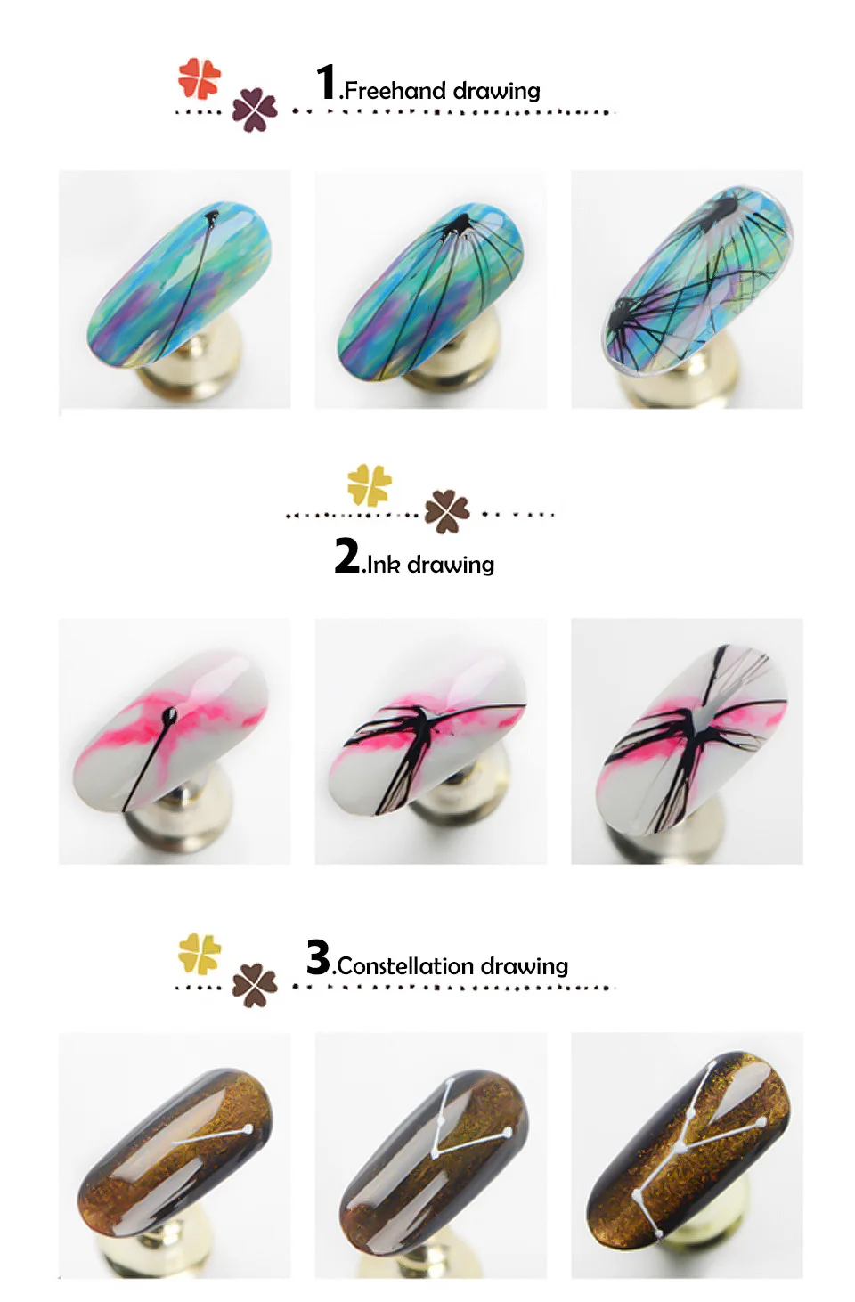 Ellwings окрашенные гелевые лайнеры арт наборы для ногтей покраска потянув шелк паук рисунок цветная лента УФ-гель для ногтей наборы