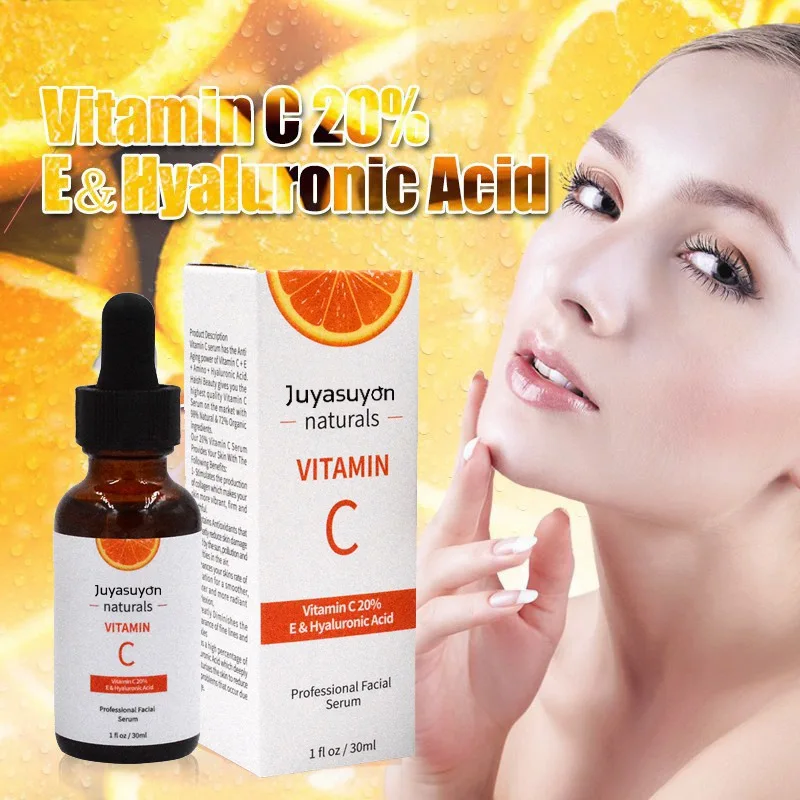 

Vitamin C Serum Whitening & Anti-Aging Fade Spots Removing Freckle Anti Winkles Moisturizing Face Cream VC