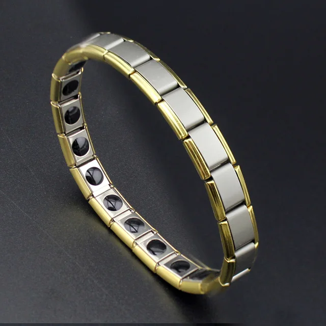 20 Ge Gold Small Hapiship мужские/женские модные ювелирные изделия Германий нержавеющая сталь Энергетический Браслет влюбленные муж. жена лучший друг подарок Top1 - Окраска металла: 20 Ge Gold Small