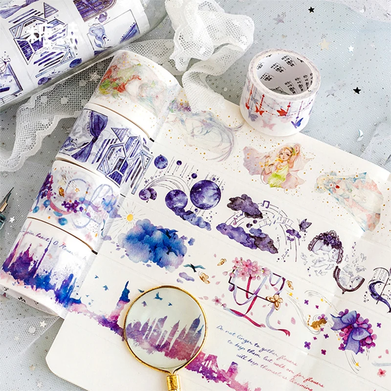 

Fantasy color Cloud washi tape DIY decoration scrapbooking planner masking tape adhesive tape kawaii stationery