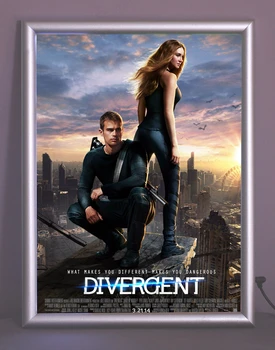 

Curve Aluminum Snap Frame Led Lighted Up Movie Poster Case Light box Single Side 18MM Thickness